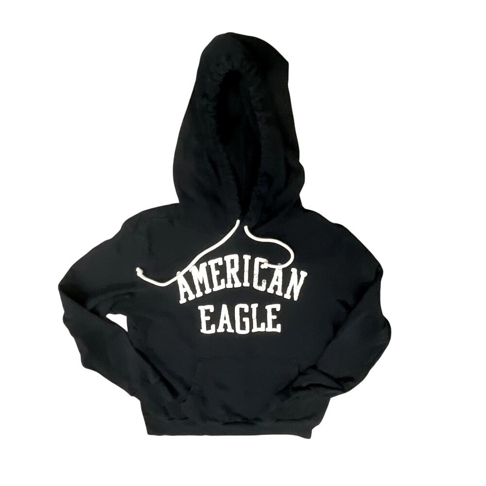 American Eagle Hoodie women Small Black Athletic Fit Pullover